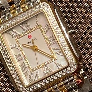 Deco Madison Two-Tone 18K Gold-Plated Diamond Watch